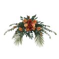 thumbnail image 1 of Fondo de decoración rosas artificiales, corona colgante de puerta multiusos champán Zulema Guirnalda para colgar en la puerta, 1 of 8