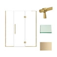 thumbnail image 4 of Transolid Ehtf675257610c-Bk Elizabeth 76" High X 67-1/2" Wide Hinged Semi Frameless Shower, 4 of 7