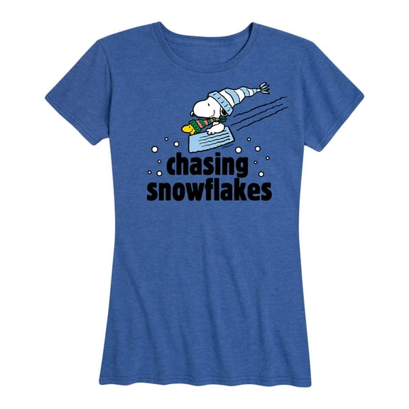 Peanuts - Women's Snoopy Winter Fun Short Sleeve Graphic Tshirts