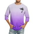 thumbnail image 1 of WEAIXIMIUNG Chemise Homme Manches 3/4 pour la Saint-Valentin, T-Shirts Décontractés Manches Trois-Quarts, Col Rond Confortable, Couleur Unie, 1 of 4