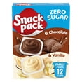 thumbnail image 3 of (4 pack) Snack Pack Zero Sugar Chocolate Pudding and Vanilla Pudding, 3.25 oz Pudding Cups, 12 Count Family Pack, 3 of 10