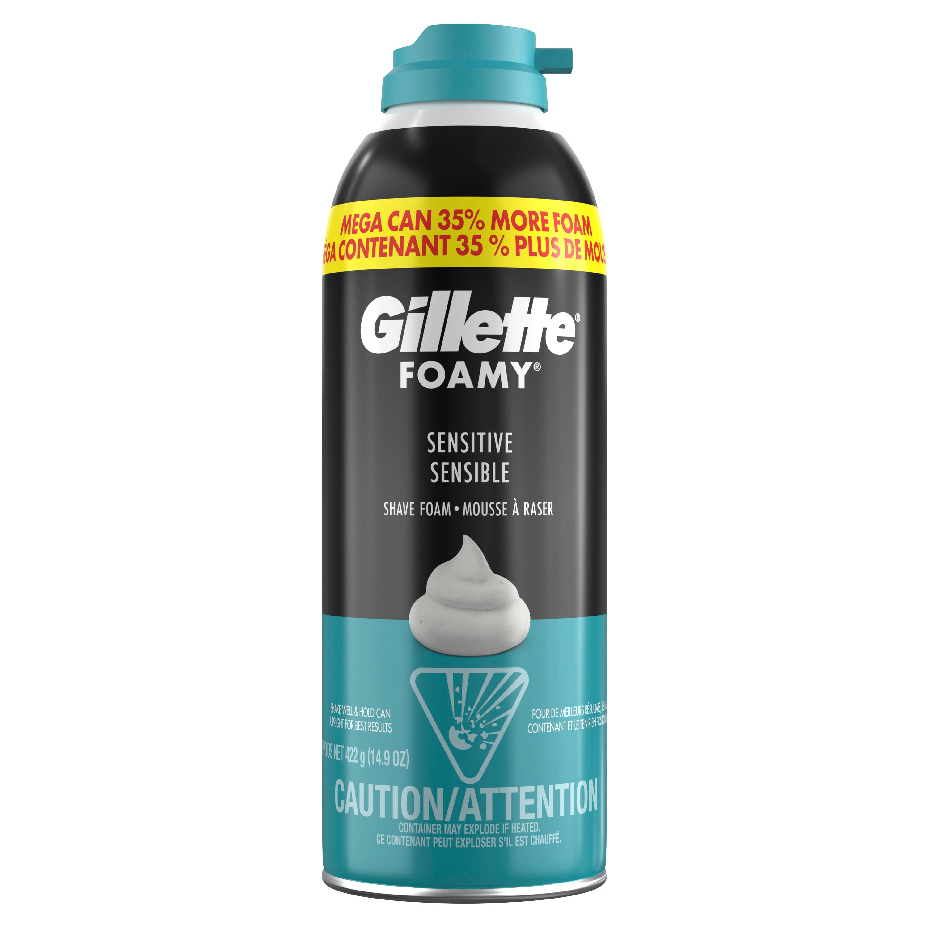 Gillette Foamy Sensitive Shave Foam For Men, Sensitive Skin, 422G