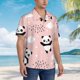 thumbnail image 3 of Balery Panda Camisas hawaianas de manga corta para hombre, camisas playeras de corte holgado, camisas de vacaciones con botones,Large, 3 of 7