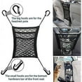 thumbnail image 4 of 3-Tier Car Mesh Storage Bag, Seat Back Mesh Bag, Pet Back Seat Barrier, Cargo Tissue Wallet Holder, Driver Storage Mesh Bag (Upgrade Stretch Length), 4 of 5