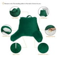 thumbnail image 6 of Clara Clark Backrest with Arms and Pockets- Premium Shredded Memory Foam, Medium, Hunter Green, 6 of 7