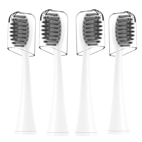 Têtes de Rechange pour Brosse à Dents Électrique Sonique Burst - Têtes de Brosse à Poils Souples pour Nettoyage en Profondeur et Blanchiment des Dents, Blanc
