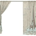thumbnail image 4 of Floral Retro Eiffel Tower Semi Sheer Curtains Window Voile Drapes Panels Treatment-55x78in for Living Room Bedroom Kids Room, 2 Pieces, 4 of 4