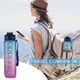 thumbnail image 3 of Botella de agua motivacional de 940 ml con marcador de tiempo y citas inspiradoras | Tapa abatible hermética | Boca ancha para hielo y fruta | Plástico Tritan sin BPA para gimnasio, escuela y, 3 of 8