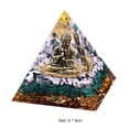 thumbnail image 2 of Pirámide de cristal natural Buda curación energía meditación hogar oficina decoración, 2 of 7