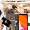 thumbnail image 7 of Case for iPhone 12 Mini, PU Leather Wallet Folio Flip Magnetic Buckle Slim Back Cover Built-in Card Holder Slot and Stand for iPhone 12 Mini 5.4 Inch (Grey), 7 of 7