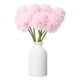 thumbnail image 1 of Uxcell 10 piezas de flores de bola de crisantemo artificial, ramo de flores de crisantemo falso de seda para decoración de hogar, jardín, boda y fiesta, rosa claro, 1 of 7