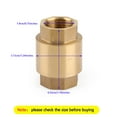 thumbnail image 3 of Motor Genic DN15 1/2" NPT In-Line Check Valve Brass Spring Loaded Inline 200PSI, 3 of 13