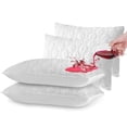 thumbnail image 1 of Amorosa 4 Piezas Fundas de Almohadas Impermeable de Triple Capa Funda de Almohada Sofá Transpirable Protector de AlmohadaI Lavable Máquina para Hogar Hotel Blanco Estándar-50*80cm, 1 of 8