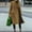 X-Khaki, variant on Women's Oversized Wool Blend Pea Coat Winter Double Breasted Solid Color Long Sleeve Notch Lapel Long Trench Coat Overcoat X-Green 2XL