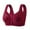 Wine, variant on Front Closure Daisy Bras for Women No Underwire Push up Full Coverage Bras Wireless Seamless Bra for Everyday Wine 50