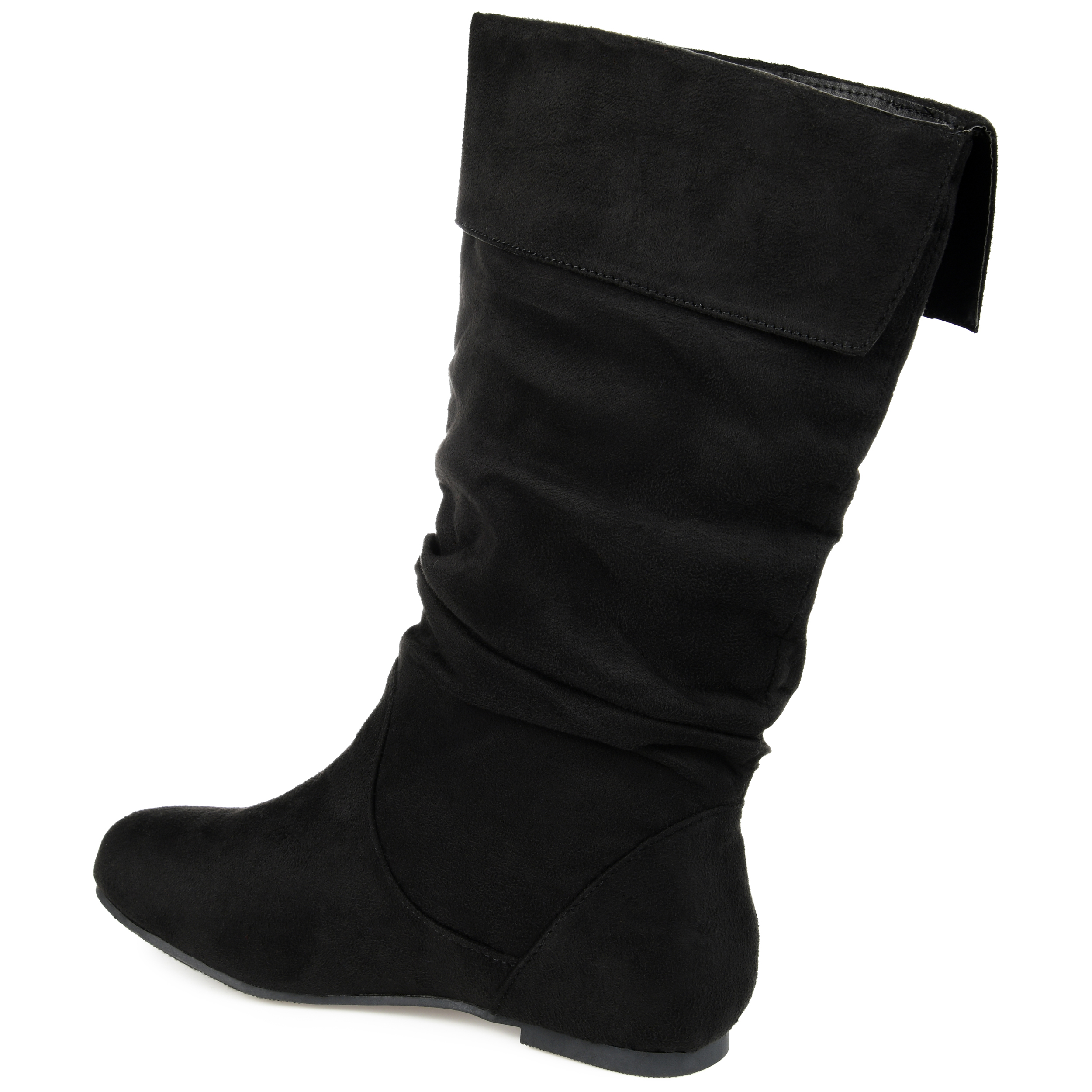 Journee Womens Shelley-3 Wide Calf Round Toe Mid Calf Boots