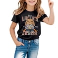 thumbnail image 3 of LRen Easter Shirts for Girls Cartoon Bunny Short Sleeve T Shirts Loose Happy Easter Preppy Tops Tee for Toddler & Kids, 3 of 5