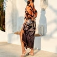 thumbnail image 4 of longantii Kaftan Dresses for Women, Caftan Dresses for Women Plus Size Tropical Hawaiian Cover Ups Butterfly Abaya Loungewear Orange, 4 of 5