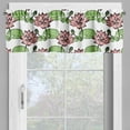thumbnail image 2 of Ambesonne Lotus Valance Pack of 2, Aquatic Flowers Art, 54"X18", White Rose and Green, 2 of 5
