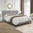 thumbnail image 5 of Hillsdale Furniture Buchanan Upholstered Tufted King Platform Bed with 4 USB Ports, Smoke Gray Fabric, 5 of 7