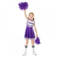 thumbnail image 3 of Robe de Danse d'Uniforme de Pom-Pom Girl pour Filles Enfants avec Bas Jusqu'aux Genoux, Ensemble Assorti avec Pompons, 3 of 10