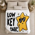 thumbnail image 5 of Low Key Iconic Star Sunglasses, Playful Celestial Scene, Warm Flannel Blanket for Living Room and Bedroom with Detailed Artwork, Art Lovers Housewarming Gift, Celestial Home Decor, 5 of 9