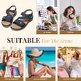 thumbnail image 6 of Littleplum Women's Arch Support Wide Sandals Adjustable Straps Lightweight Walking Summer Shoes for Women,Deep Blue,Size 7, 6 of 11