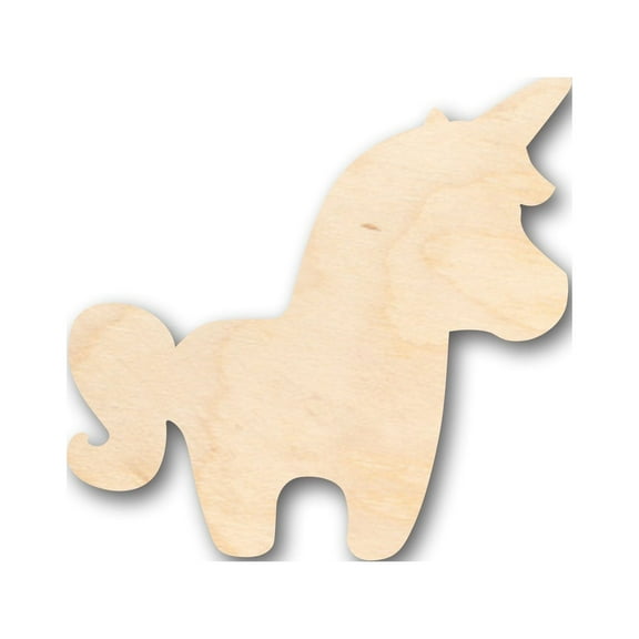 Unfinished Wood Unicorn Shape - Craft - up to 46" DIY 7" / 1/2"