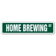 thumbnail image 1 of SignMission SS-HOME BREWING 4 x 18 in. Accueil Plaque de Rue de Brassage, 1 of 1