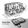 thumbnail image 3 of Uemuo Hand Drawn Snake Pattern Portable Toiletry Bags with Handle, Waterproof travel Make up Bags for Women, Large Capacity Travel Cosmetic Bags, 3 of 9