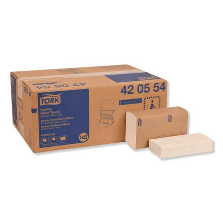 Tork Advanced Multifold Hand Towel, 8.4" x 14.5", White, 150 Sheets per Pack, 16 Packs per Carton -TRK420554