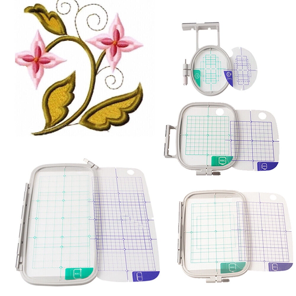 Wuzstar Set of 4 Embroidery Hoops Replace for Brother PE700 PE770 PE700II PE780D PE800 Sewing Machine Embroidery Machine Hoops Set