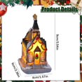 thumbnail image 3 of Maison de Village de Noël Maison de Village de Noël Éclairée Maison de Noël en Résine Décorations Intérieures Figurine de Bureau Collectionnable pour Décoration de Vacances de Noël, 3 of 7