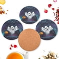 thumbnail image 6 of GZHJMY Ghost Round Coaster, 4 Pcs Heat Resistant Absorbent Drink Coaster for Kitchen Bar Cafe Decor, 6 of 7
