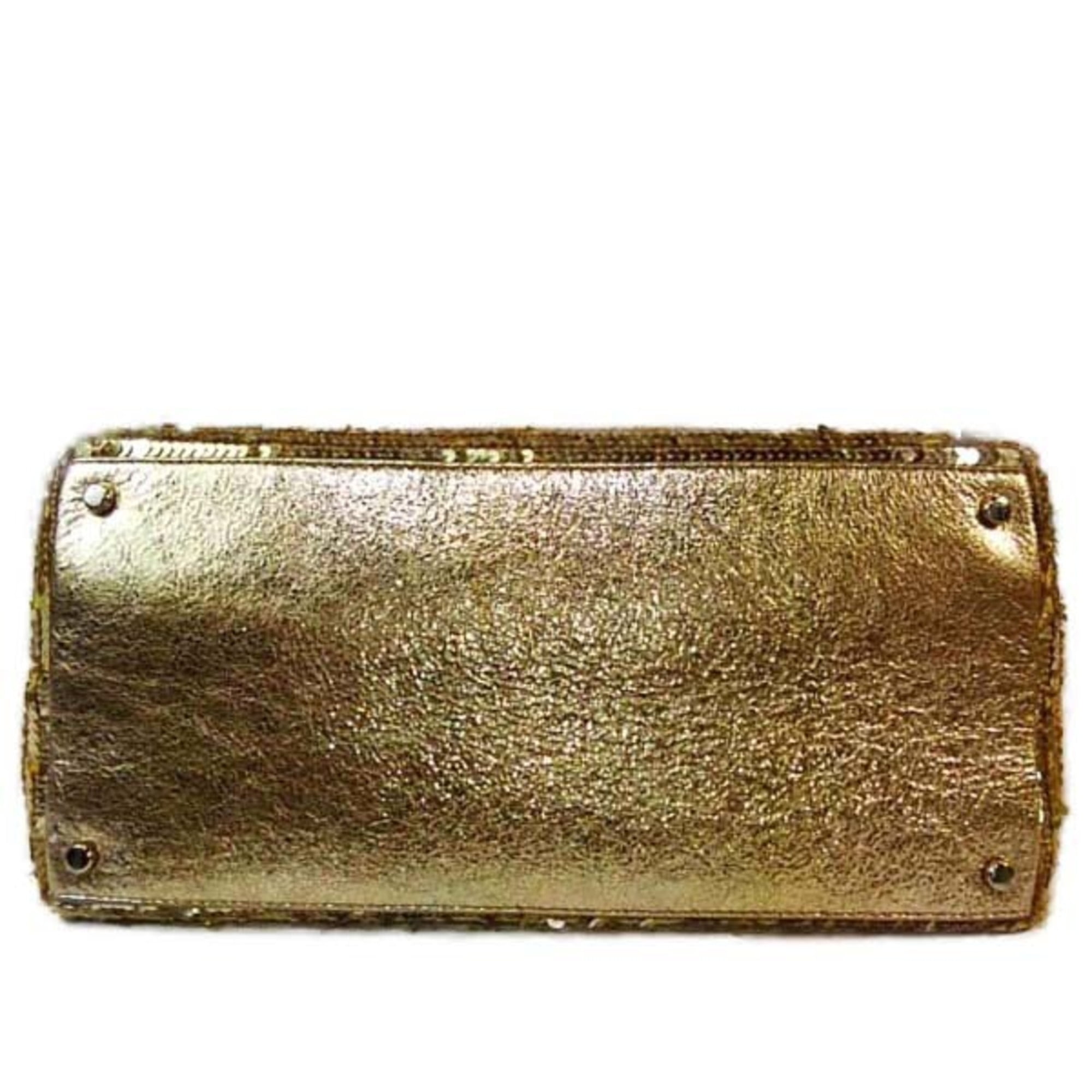 Pre-Owned Kate Spade Shoulder Bag with Sequins and Chain Strap, Gold (Good)