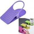 thumbnail image 6 of Tableside Cup Holder Multifunctional Desk Cup Holder Clip for Office Home Non-slip Clamp-on Table Beverage Holder with Colorful Plastic for Water, 6 of 8
