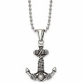 thumbnail image 1 of Stainless Steel Antiqued And Polished Anchor 24In Necklace (24 X 26.01) Made In China -Jewelry By Sweet Pea, 1 of 8