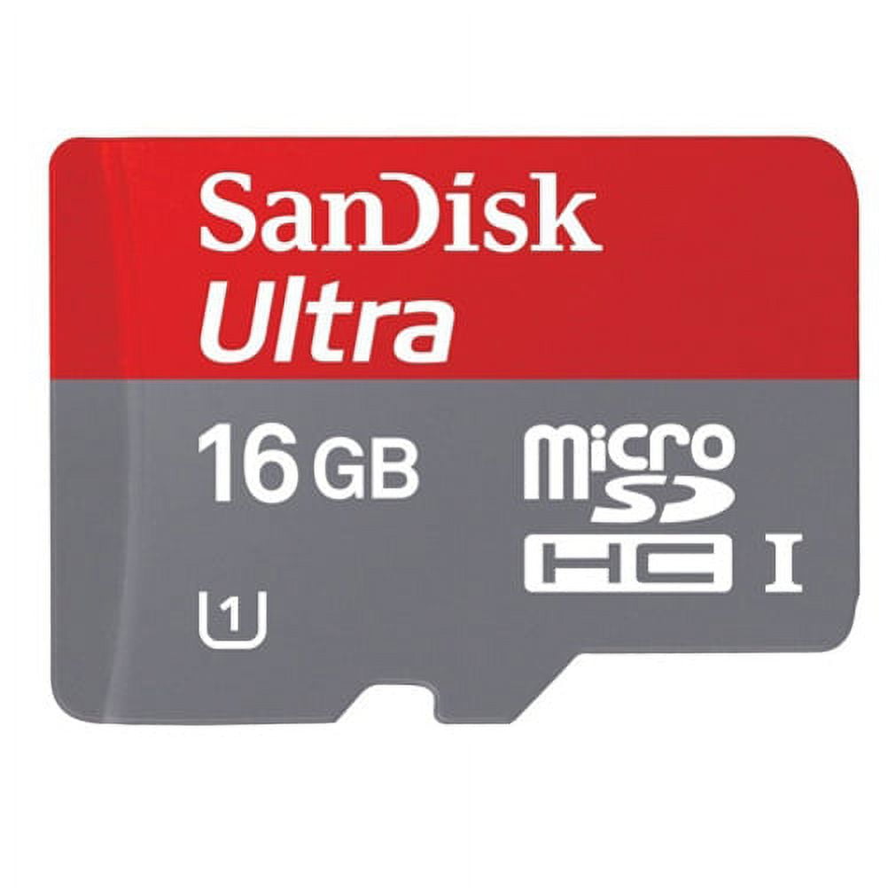 16GB Memory Card with Carry Case for Motorola Moto G Play (2024) - Sandisk Ultra High Speed MicroSD & Hard Cover