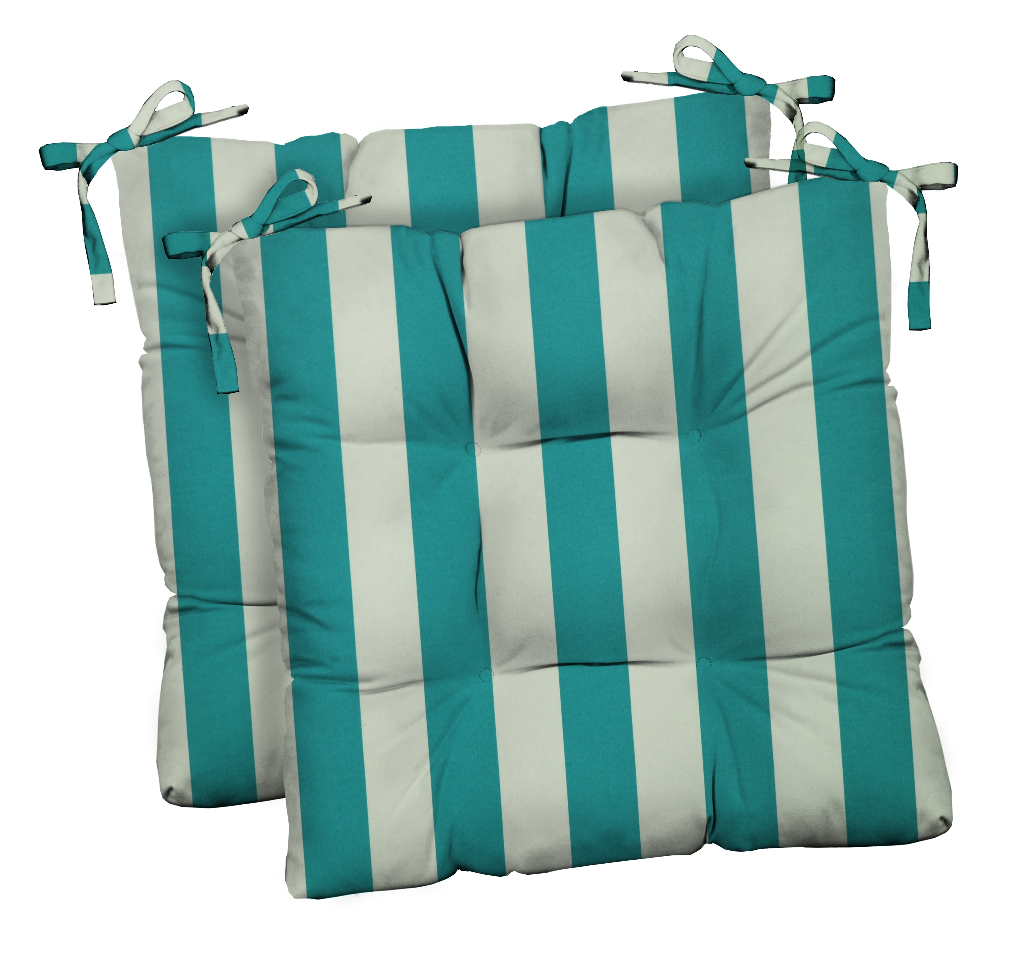 RSH Décor Indoor Outdoor Set of 2 Tufted Dining Chair Seat Cushions, 18