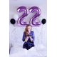 thumbnail image 2 of Globos con números Enyeopd de 40 cm, color morado, para decoración de cumpleaños, 2 of 6