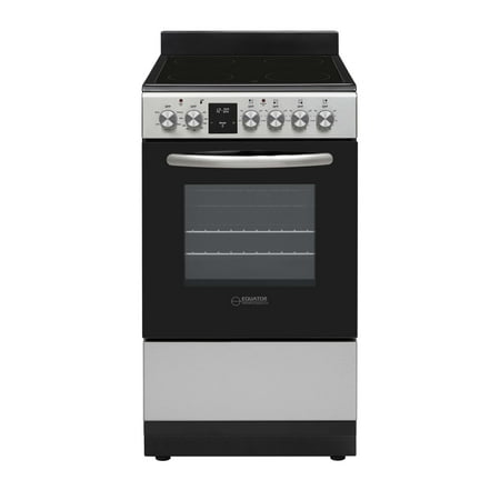 Equator 20" Electric Cooking Range 4 Ceramic Burner CONVECTION OVEN+AIR FRYER SS