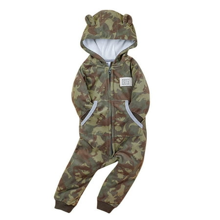 

Yubatuo Romper Long-sleeved Fleece Baby Clothes Romper Multicolor Baby Romper Green 63