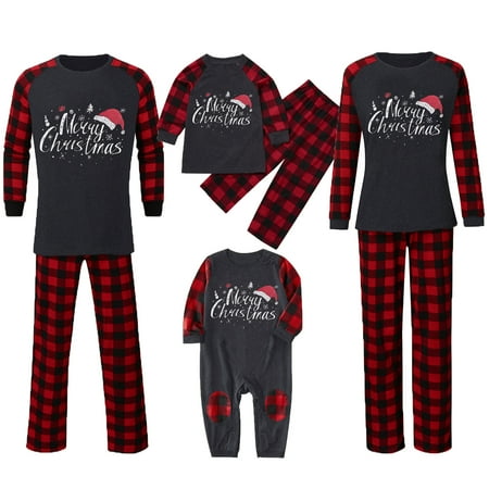 

PDYLZWZY Christmas Family Matching Pajamas Sets Dad Mom Kid Baby Cartoon Printed Sleepwear Homewear Sets