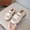 White, variant on Ovbmpzd Sandals for Girls Size 7 Black Low Heels Bow Summer Closed Toe Sandals Dress Party Princess Adjustable Straps Wedding Shoes for Little Big Kid