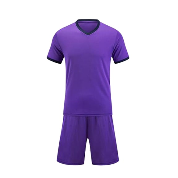 Ugoldhm Youth Soccer Uniform Set Including Short Sleeve Jersey and Shorts, Quick-Dry Breathable Sports Set for 4-13 Years
