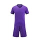 thumbnail image 2 of Conjuntos de blusas y camisas de manga corta con cuello en V. Conjunto de traje de fútbol de color sólido para niños para juegos deportivos universitarios, partidos de rendimiento, uniformes de entren, 2 of 5