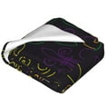 thumbnail image 2 of Bixox Fleece Blanket Mardi Gras Carnival Pattern Super Soft Double-Sided Microfiber Flannel Blanket for Sofa, Bed, Couch,Suitable for All Seasons -, 2 of 5