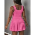 thumbnail image 2 of Womens Sugar Pink Tennis Dress With Pleated Skirt And Racerback, 2 of 10