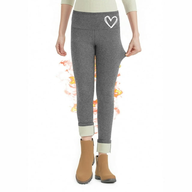 Pantalones largos de moda para niña, pantalones deportivos de cintura alta, pantalones elásticos, leggings con forro polar, pantalones lisos, pantalones de poliéster para niña.