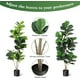 thumbnail image 5 of Yeshouse Árbol Artificial de planta de planta falsa con macemacenegro, macede falsa higuera de hoja de Fiddle para la decoración interior al aire libre de la oficina en casa, 5 of 7